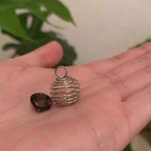 Small Smoky quartz with cage pendant